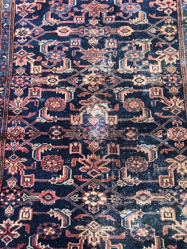 Former carpet Persian Malayer 19th century handmade 94 X 180 CM