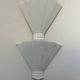Pair of vintage corner wall lights, matte white plaster, France, 1970.