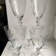 Set of 7 molded glass wine glasses 30-40s