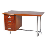 Bureau Bauhaus en chêne et chrome attribué à Hynek Gottwald, République tchèque, années 1930