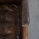Vintage 1970s Design Armchair Made of Wood, Leather, and Webbing