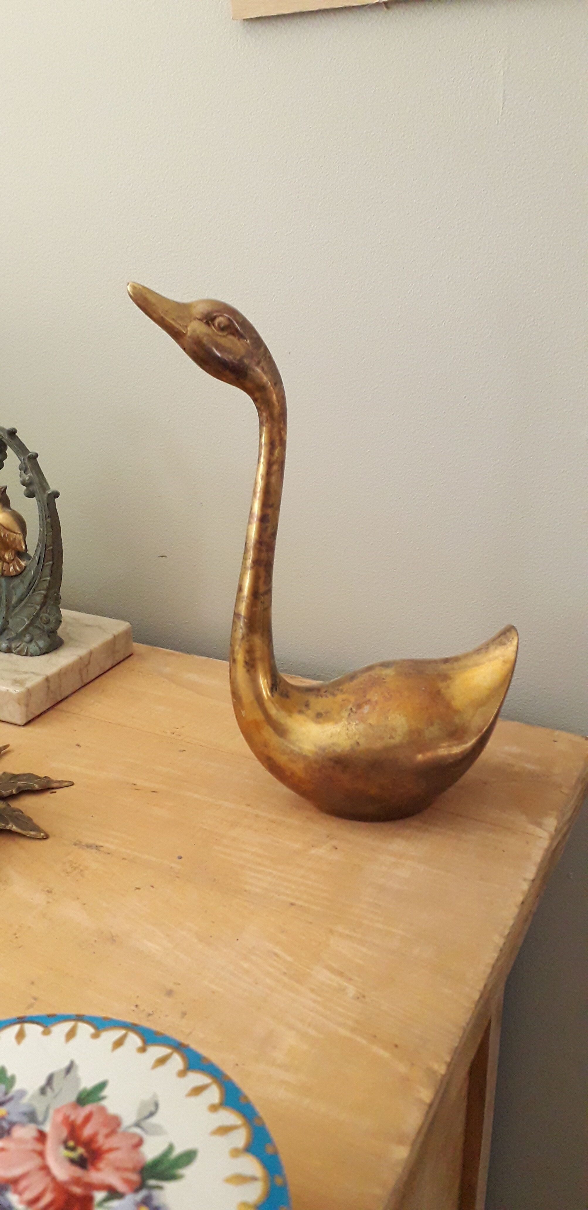 Brass swan