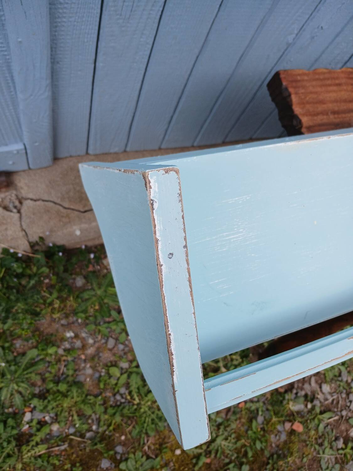 Antique wooden wall shelf