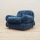 Blue armchair, Italian design, 1970s, production: Italy