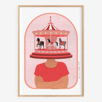 La Songeuse, art print 13x18 cm, limited edition art print