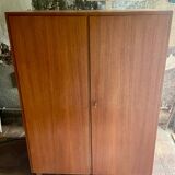 Fully wooden trunk desk with working lamp