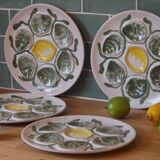 Assiettes à huîtres en faïence de Belon