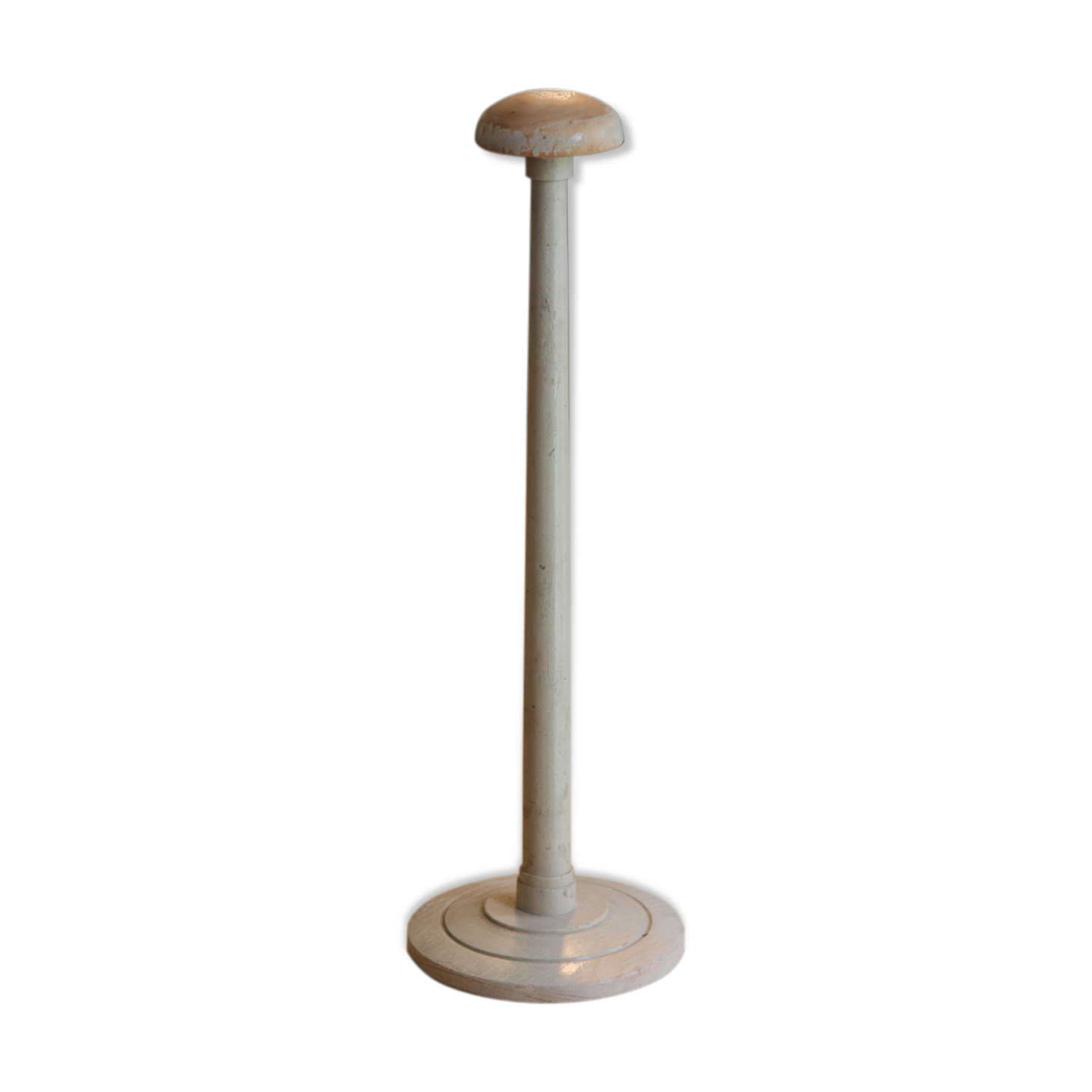 Vintage green sage wooden hat holder