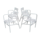 Suite de 4 fauteuils de jardin vintage 1950