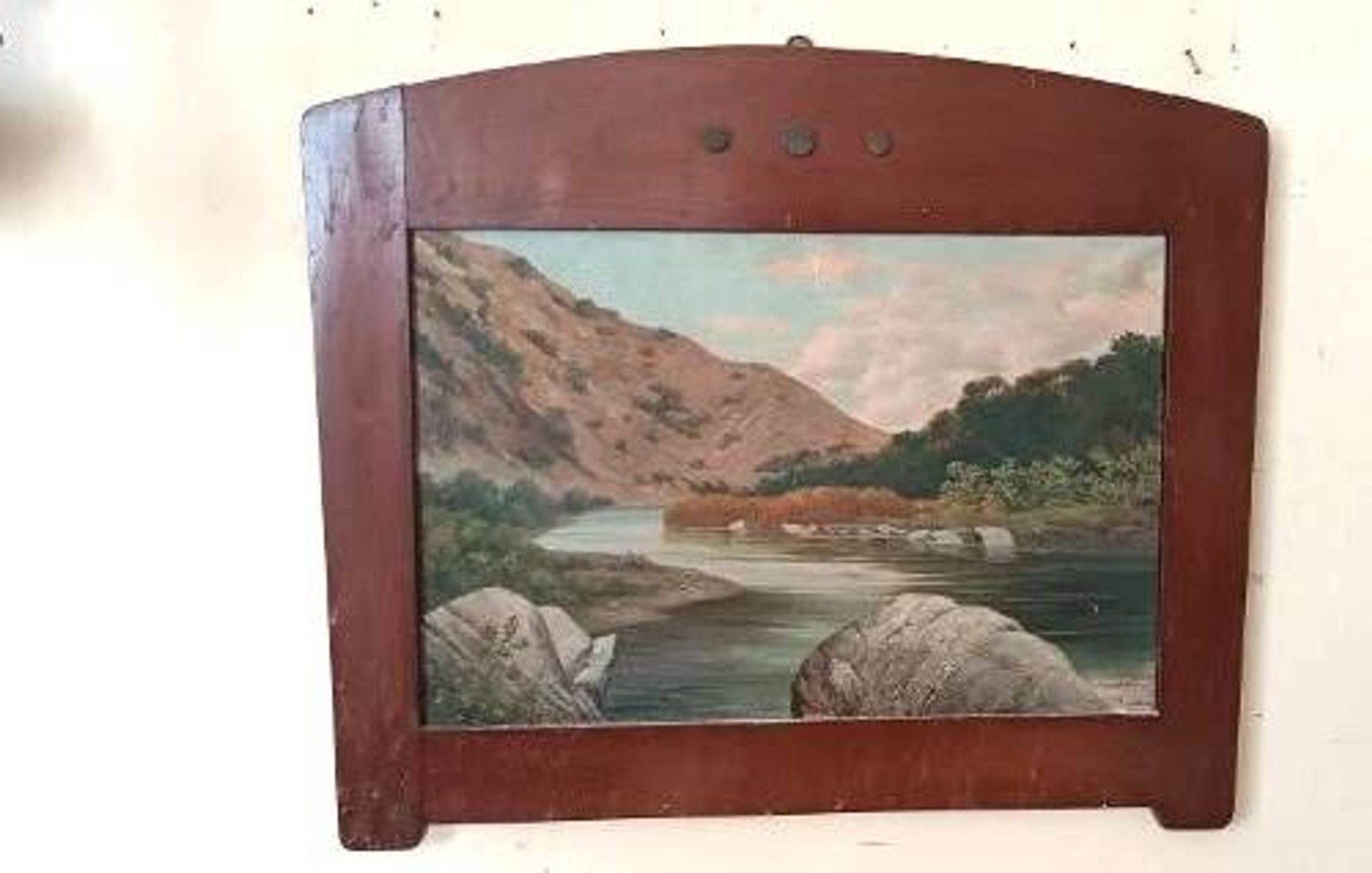 Antique Landscape Painting Oil on Canvas Ercole Benussi (Milan 1844)