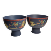 Paire de coupes Rosenthal Liguria par Gilbert Portanier, années 1970, 26 cm
