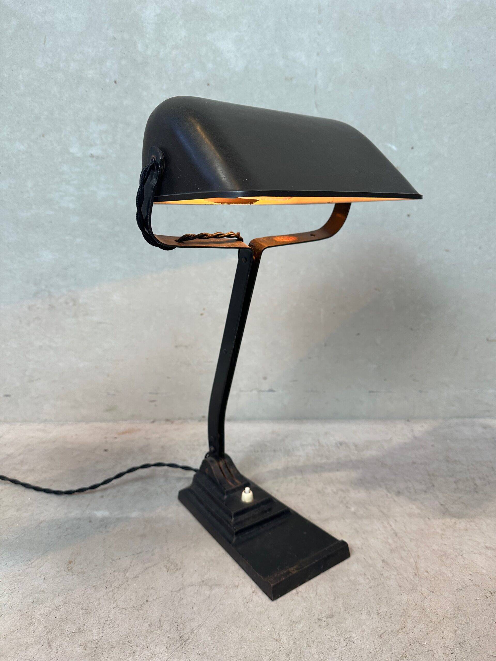 Original Erpe notary lamp – Model 52 – Bakelite and cast iron
