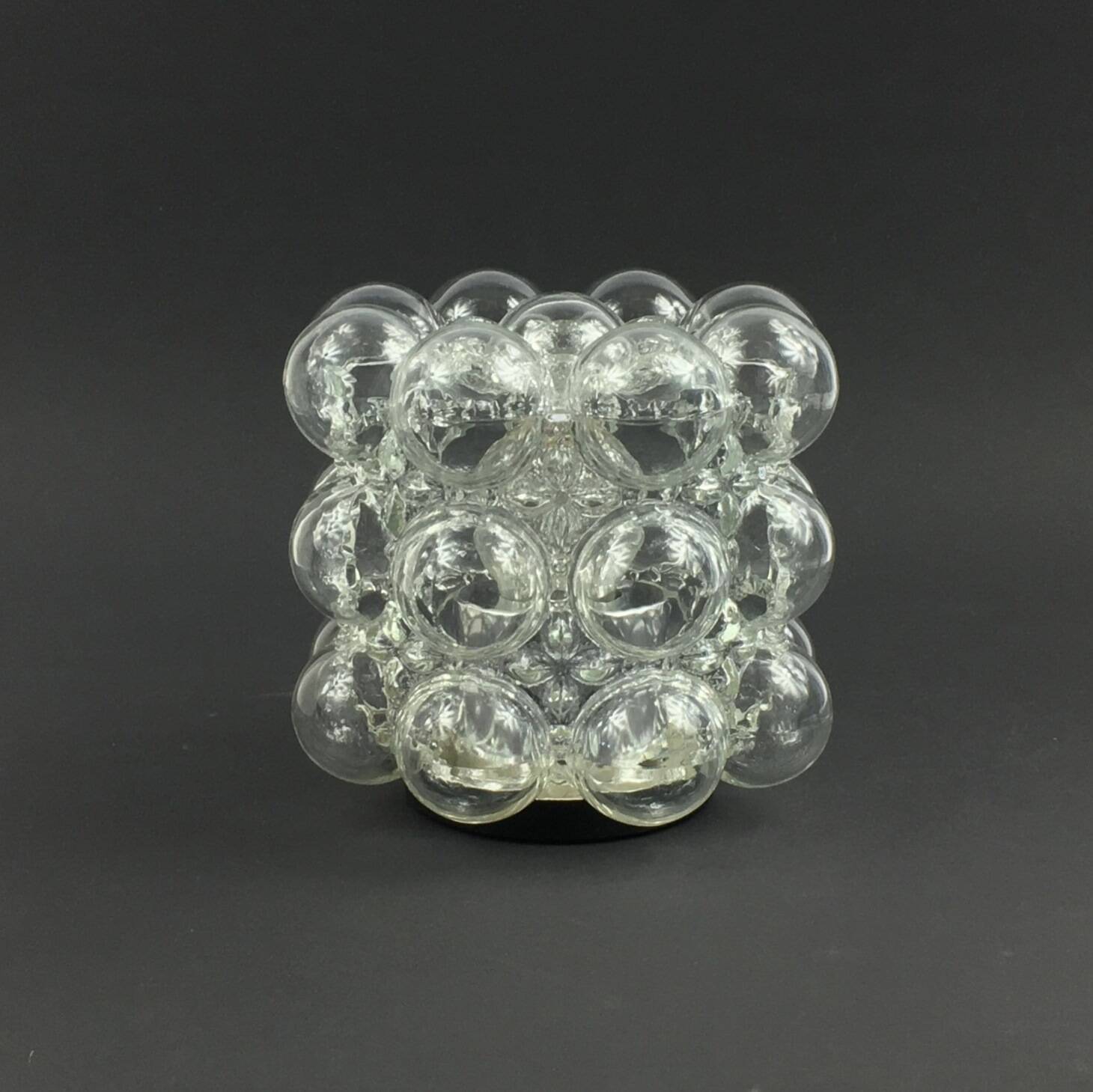 Mid-Century Space Age Bubble Glass Ceiling Lamp by H. Tynell, Germany, 60s
