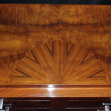 Tulip-shaped art deco dresser in precious wood marquetry