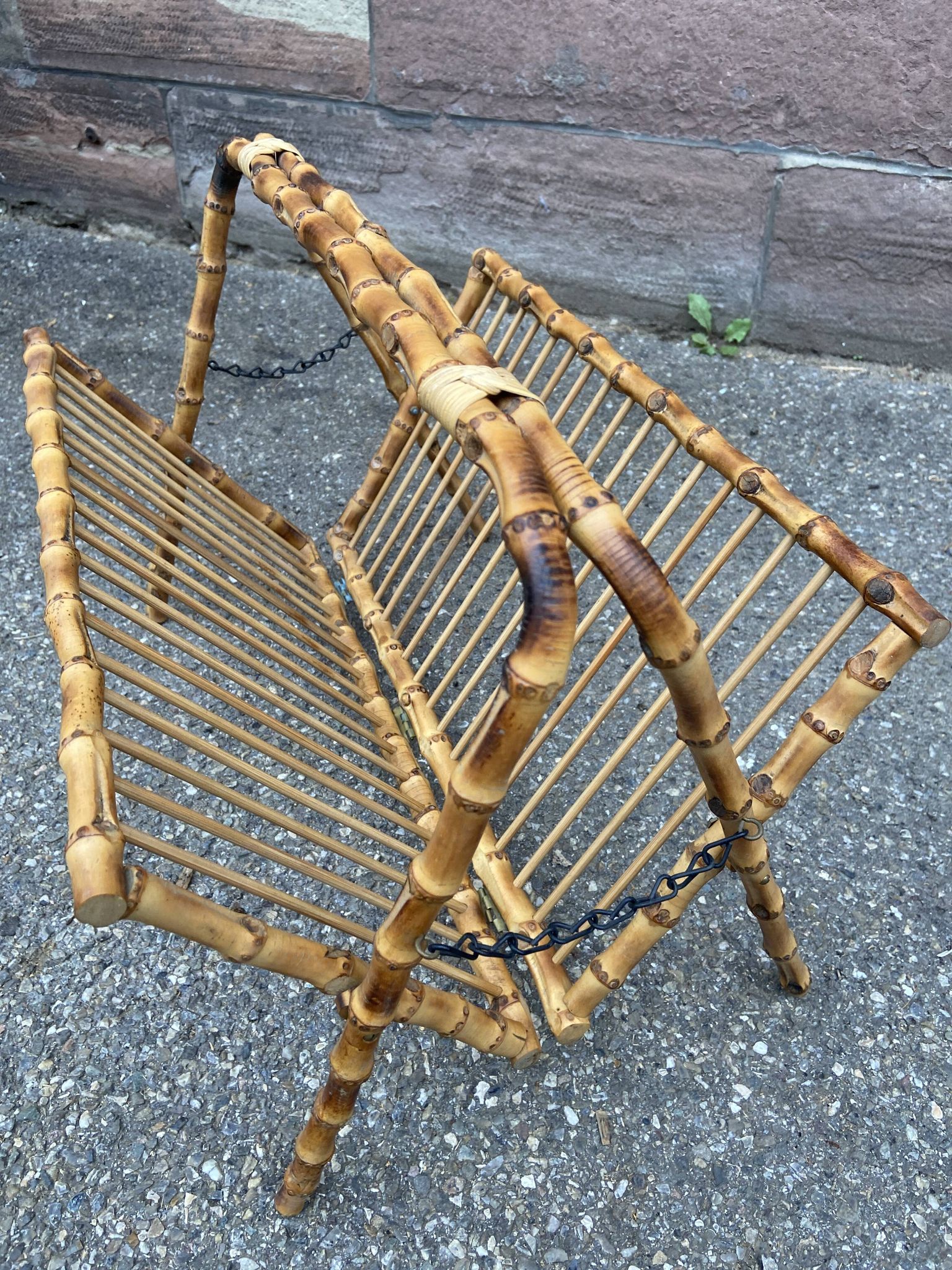 Porte revues bambou vintage 1940