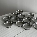 12 coupelles sur pied en inox style Letang Remy