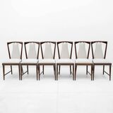Set of 6 Osvaldo Borsani Mid-Century Modern Italian Bouclè Dining Chairs