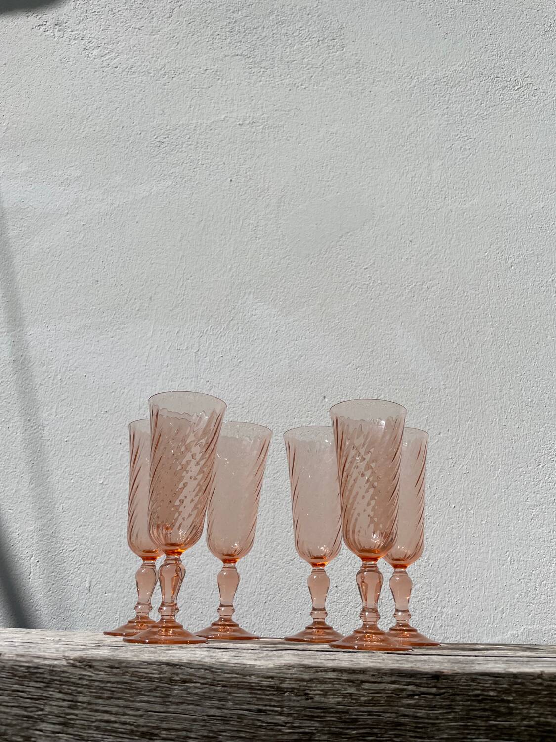 6 Rosaline champagne flutes