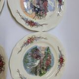 6 Small Dinner Plates Diameter 21 Cm Sarreguemines Obernai Loux