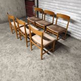Scandinavian vintage solid teak chairs ulferts sweden 1960