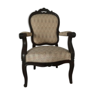 Voltaire armchair 19 th mahogany structure