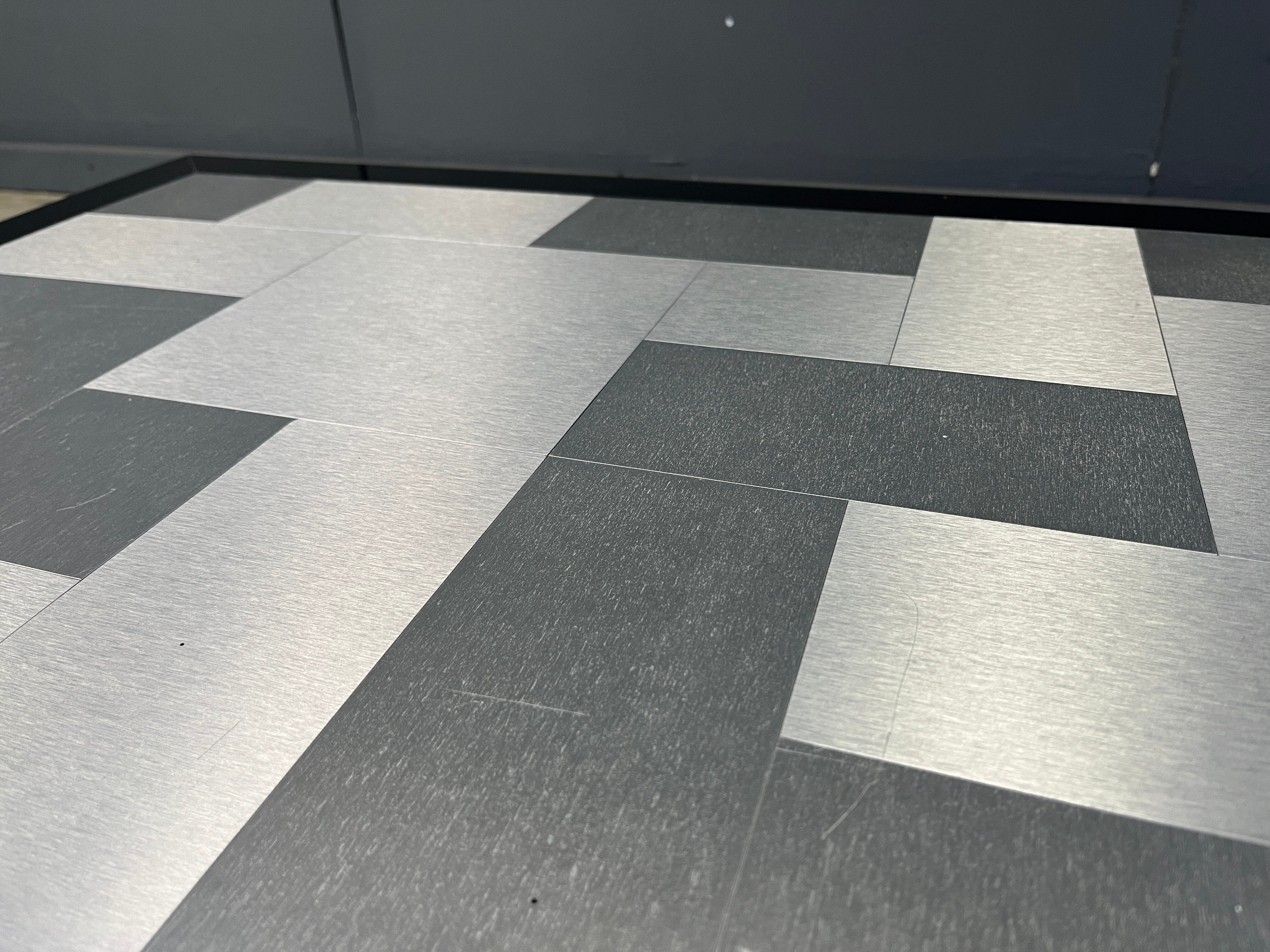 Vintage lacquer and aluminum coffee table, 1970s