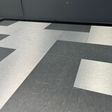 Vintage lacquer and aluminum coffee table, 1970s