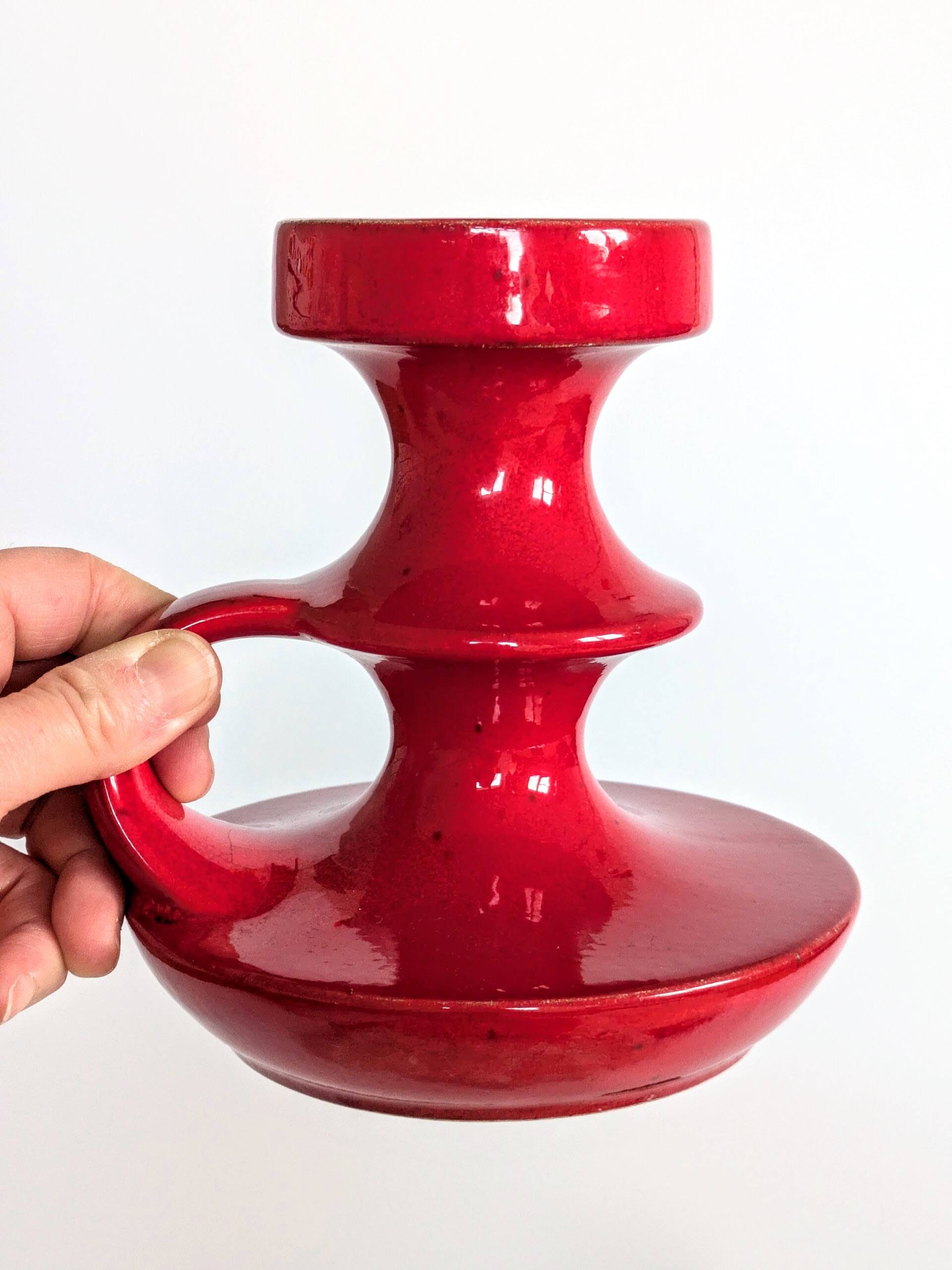 Pair of ceramic candlesticks | Cari Zalloni Steuler Ceramics | Germany, 1960s