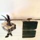 Paire de serre livres oiseaux art deco