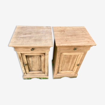 Bedside tables made of natural wood