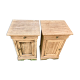 Bedside tables made of natural wood