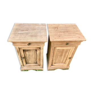 Bedside tables made of natural wood