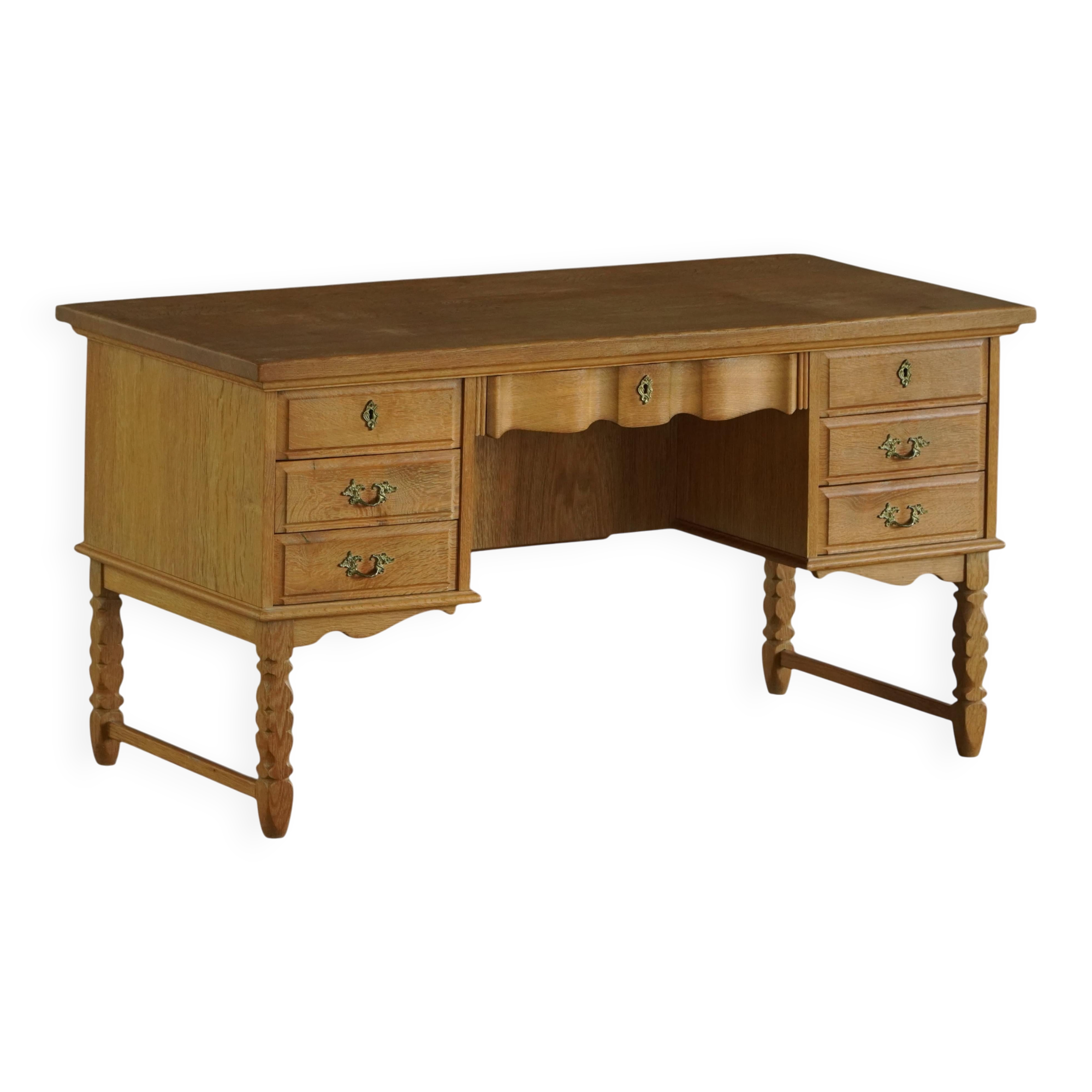Bureau d'écriture danois de style « Mid-Century Modern », en chêne, de Henning Kjærnulf, 1960