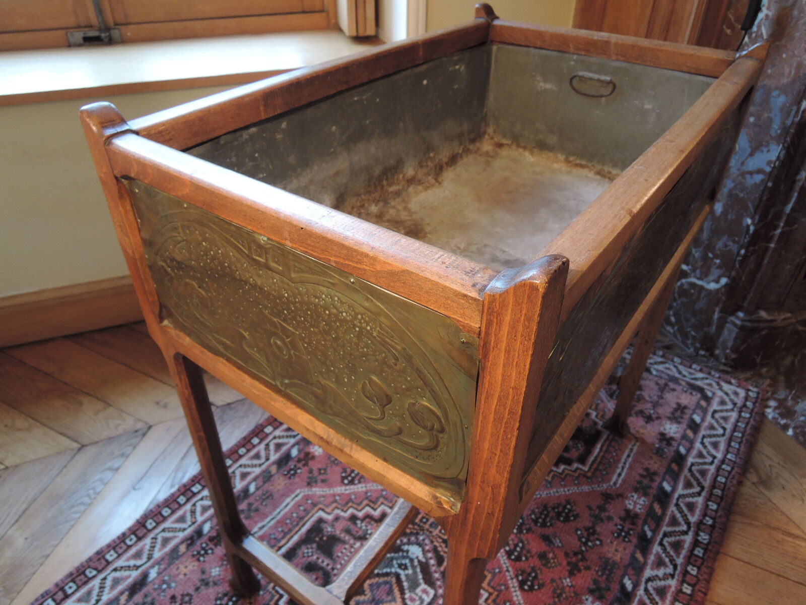 Old Art Nouveau flower box planter