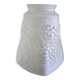 Tulipe lustre ou lampe moulé aux pampre de vigne raisin - verre dépoli