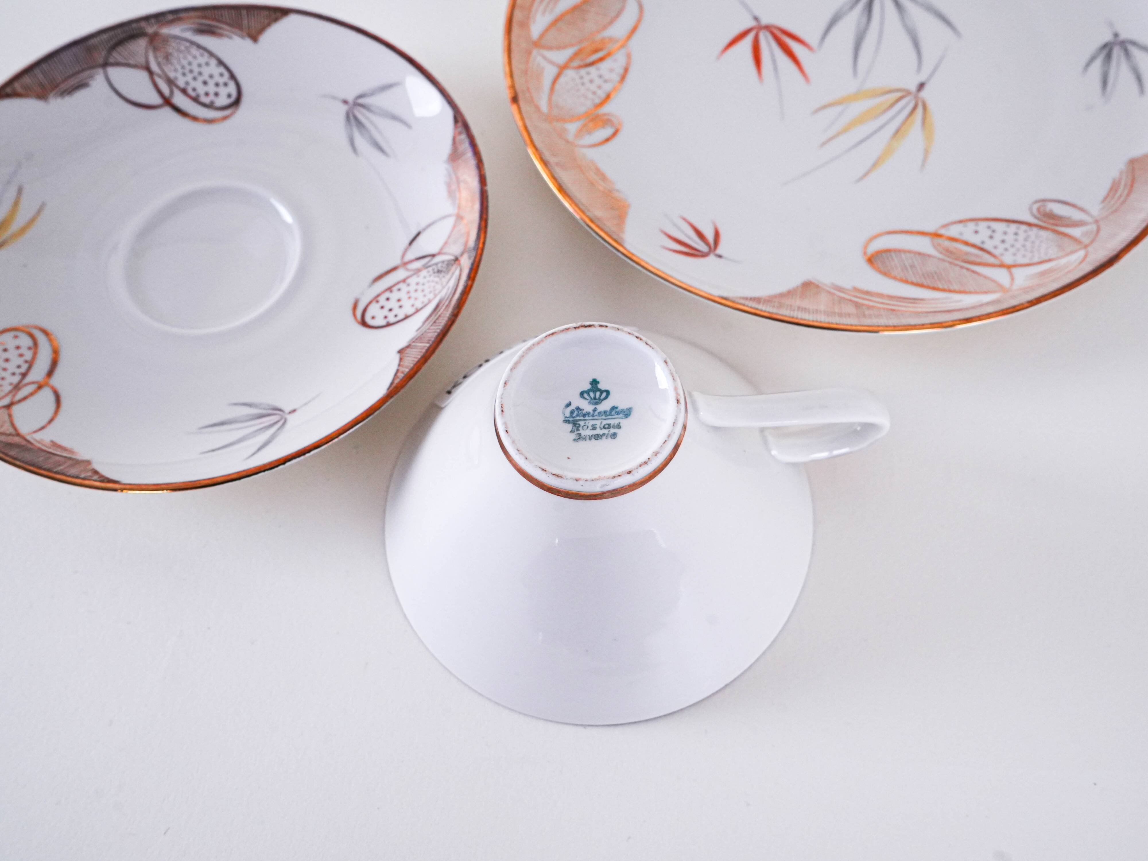 Porcelain cup, German design, 1940s, manufactured Bavaria