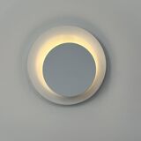 Paire d'appliques vintage, métal laqué blanc, Suède, 1970