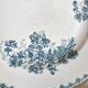 Léon Graves round dish in blue ironstone, "Anemones" service
