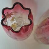 Pair of enamelled vases by Olga Théodore Legras