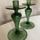 Pair of blown glass candlesticks 1960
