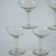 set of 5 engraved crystal champagne glasses 1950