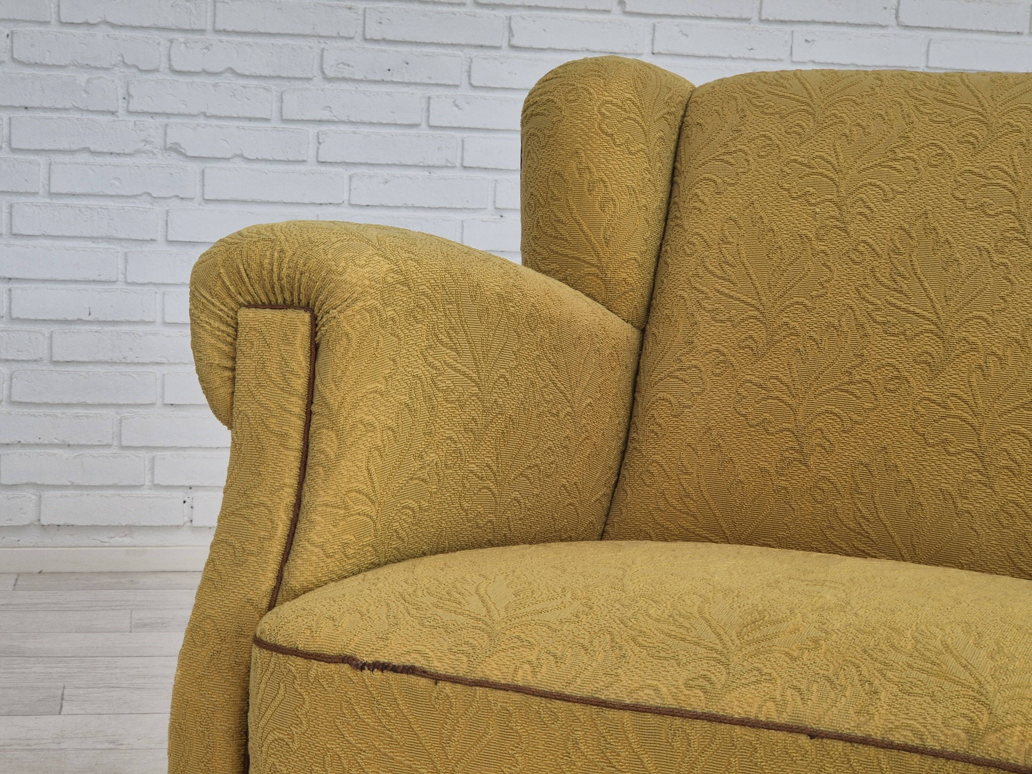 1960s, Danish 3-seater "Banana" sofa by Edmund Jørgensen, original condition.