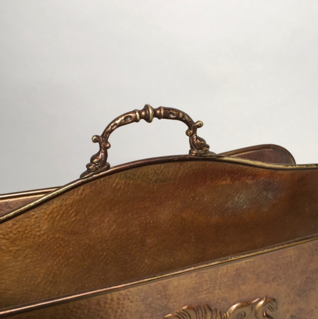 Magazine rack brass vintage