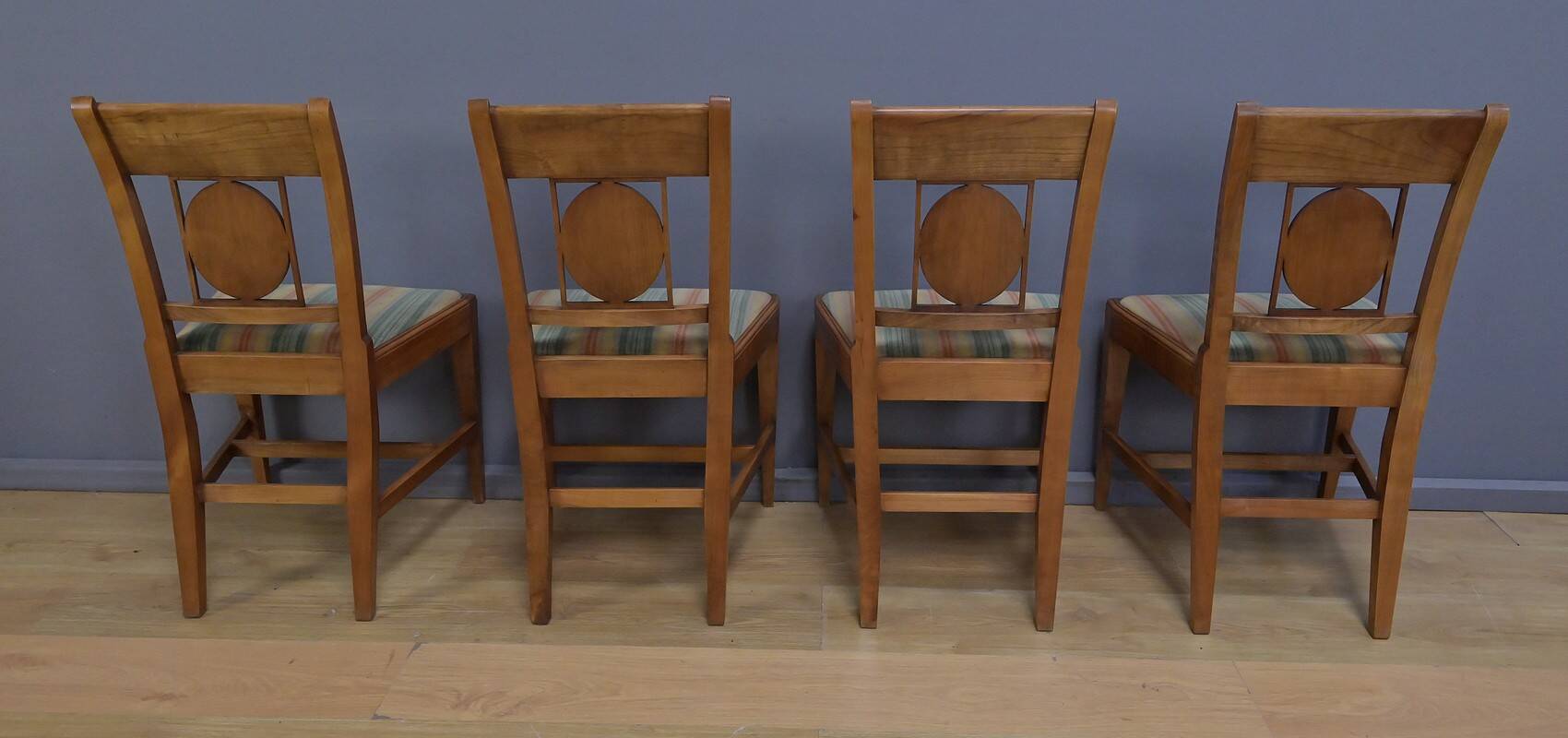 Set of 12 Provençal Chairs in Cherry Wood – Mid 20th Century