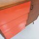 Vintage Italian modular bookcase in teak, metal and melamine