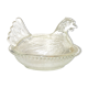 Box Bonbonnière Glass chicken - vintage chicken butter maker VERRERIE PORTIEUX