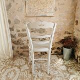 White patinated bistro chair