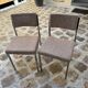 2 chaises 70 re-tapissées, années