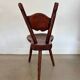 Antique wooden farmhouse tripod (side) chair, 1900s