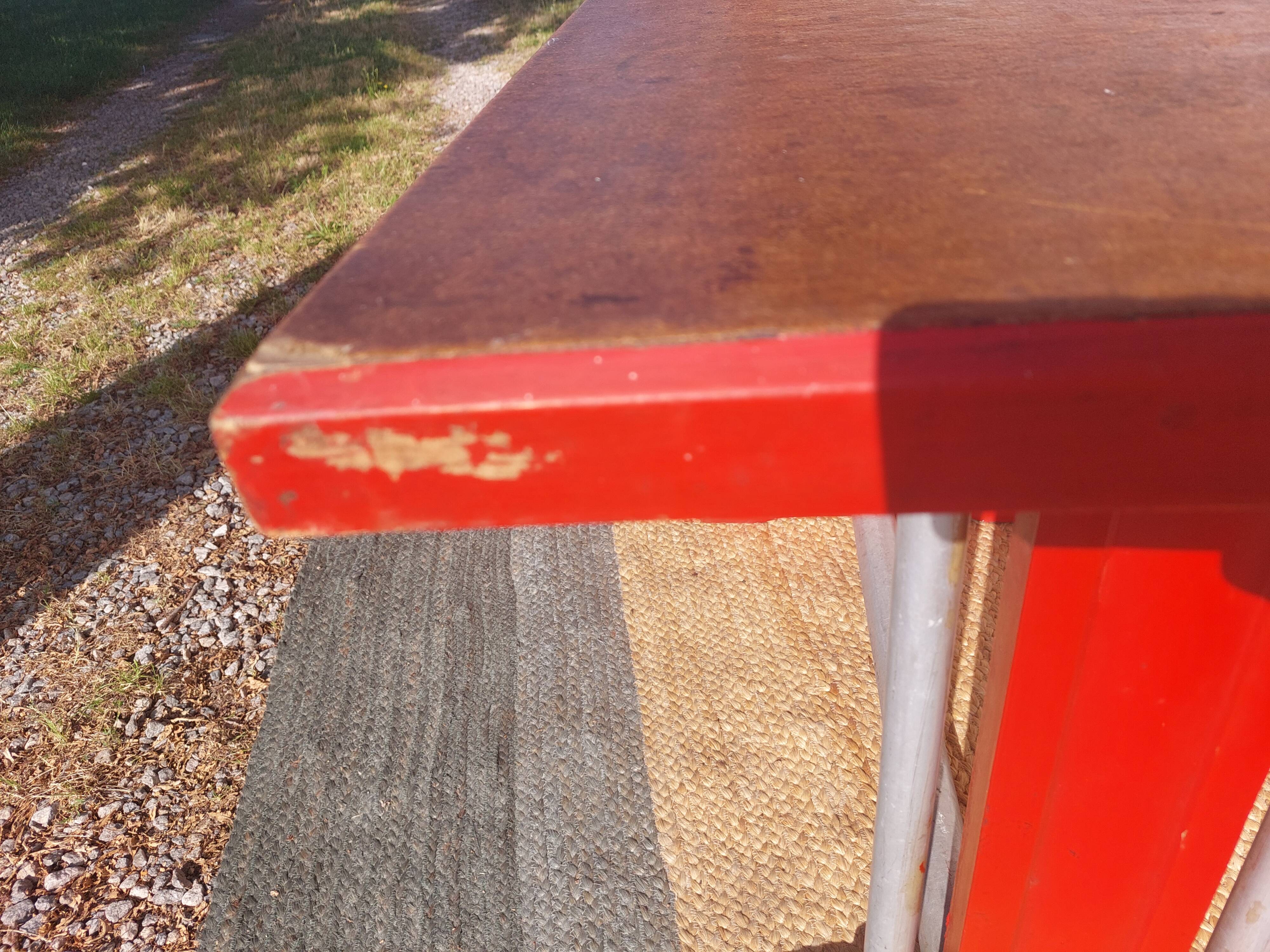 bistro table, wood and aluminium